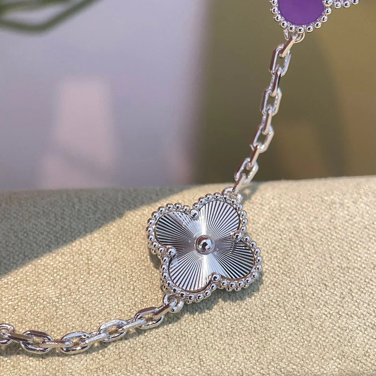[Miro ]New  CLOVER 5 MOTIF VIOLET BRACELET COLLECTION