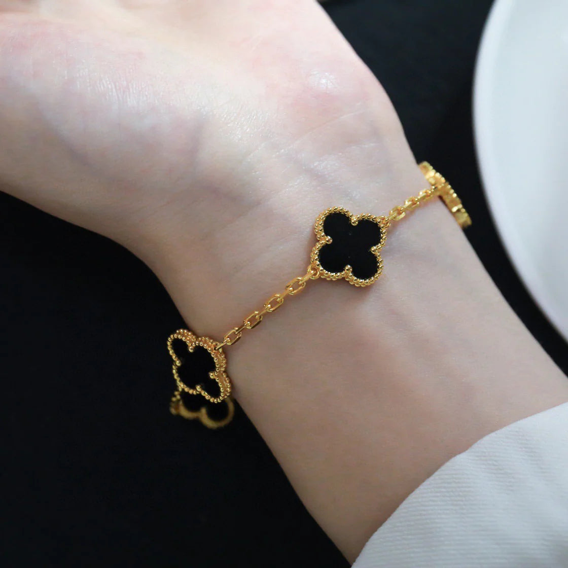 [Miro ]New CLOVER 5 MOTIF ONYXS BRACELET COLLECTION