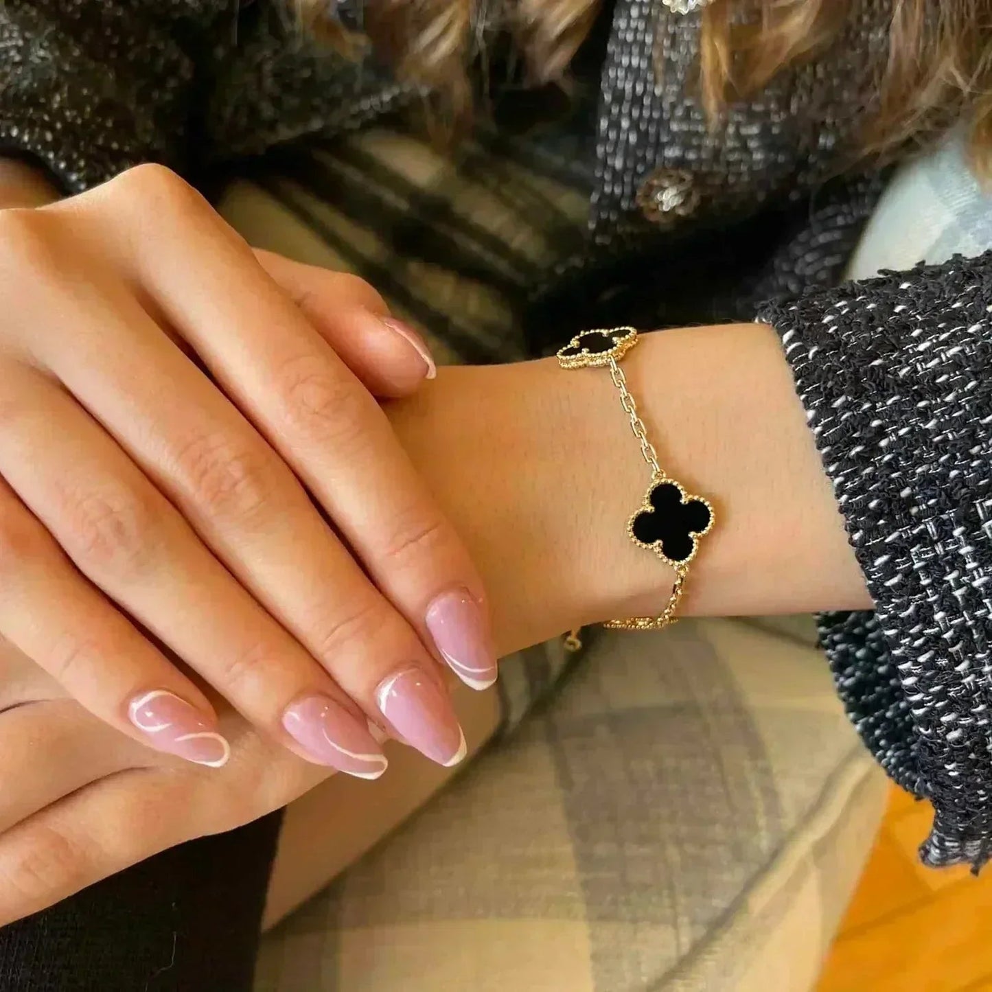 [Miro ]New CLOVER 5 MOTIF ONYXS BRACELET COLLECTION