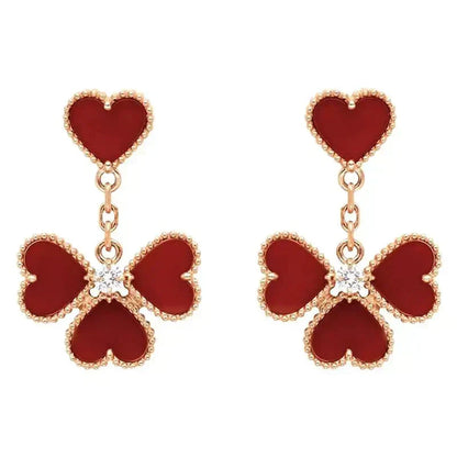 Miro SWEET CLOVER CARNELIAN EARRINGS