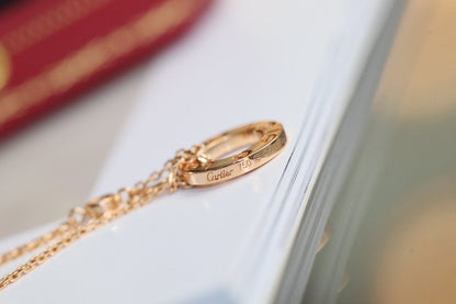 Miro LOVE NECKLACE ADJUSTABLE ROSE GOLD 2 DIAMOND