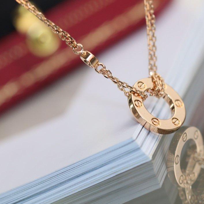 Miro LOVE NECKLACE ADJUSTABLE ROSE GOLD 2 DIAMOND