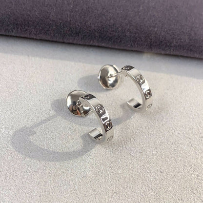 Miro LOVE EARRINGS 2.65MM SILVER