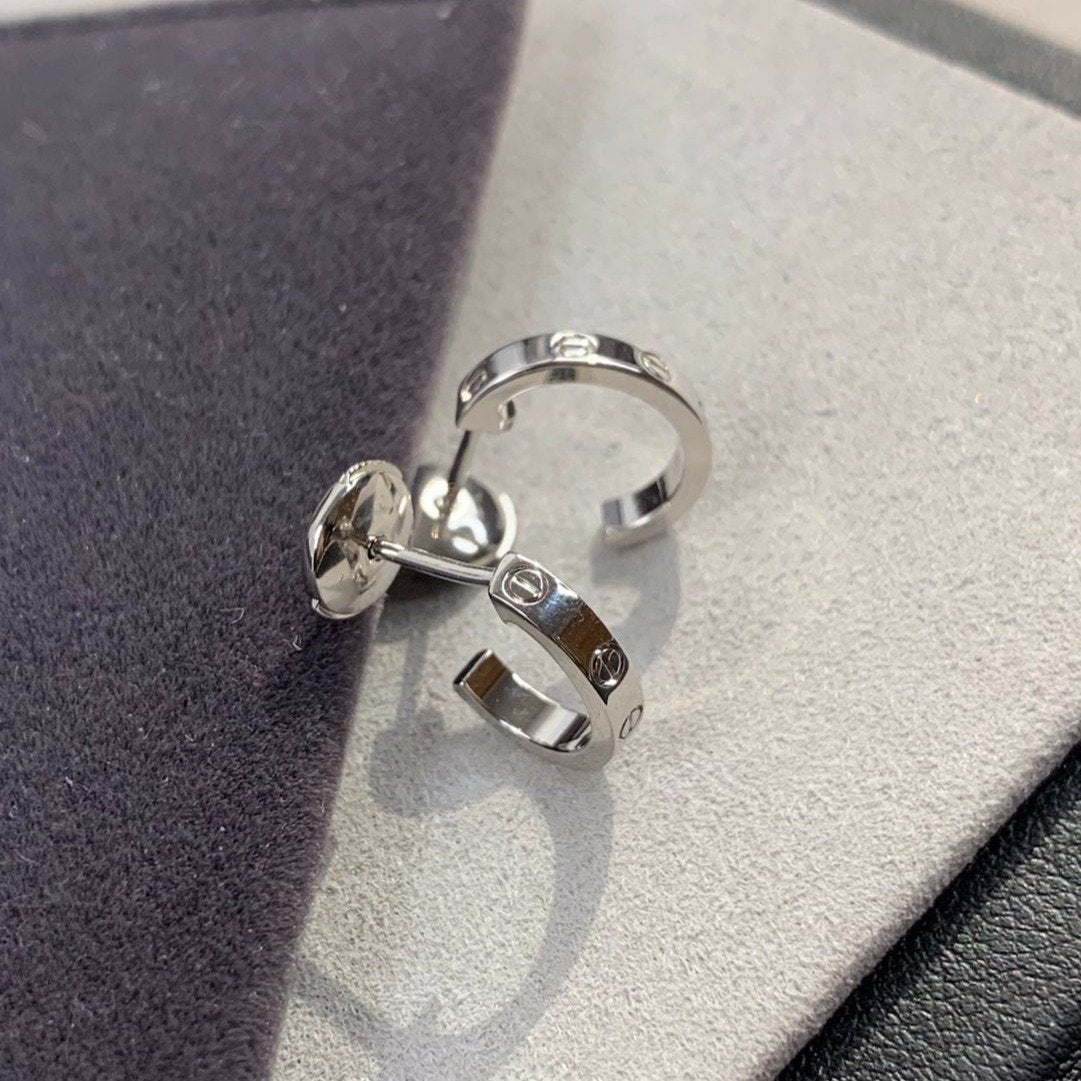 Miro LOVE EARRINGS 2.65MM SILVER
