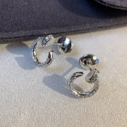 Miro JUSTE EARRINGS SILVER DIAMONDS