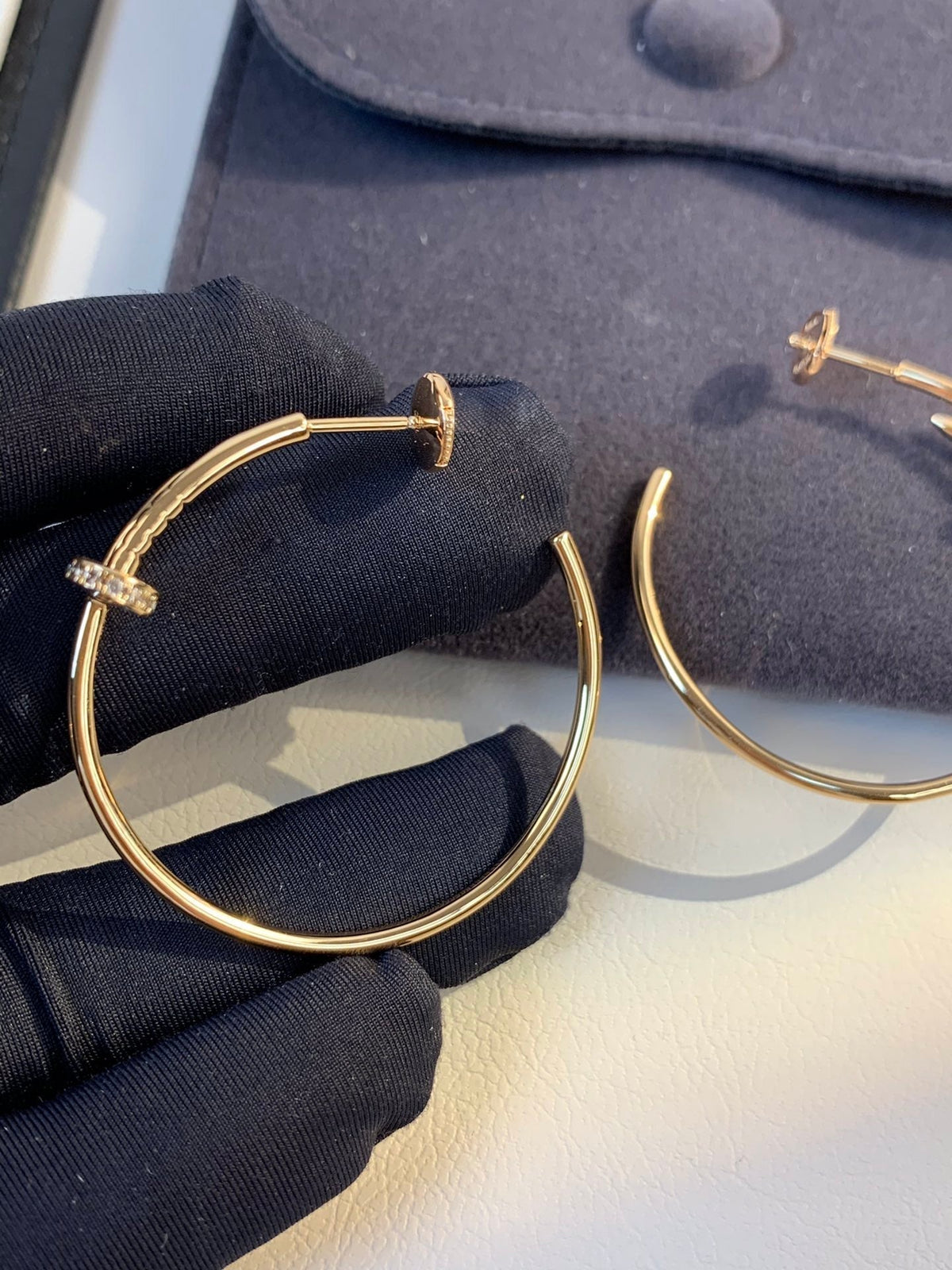 Miro JUSTE EARRINGS GOLD DIAMONDS 1.8MM