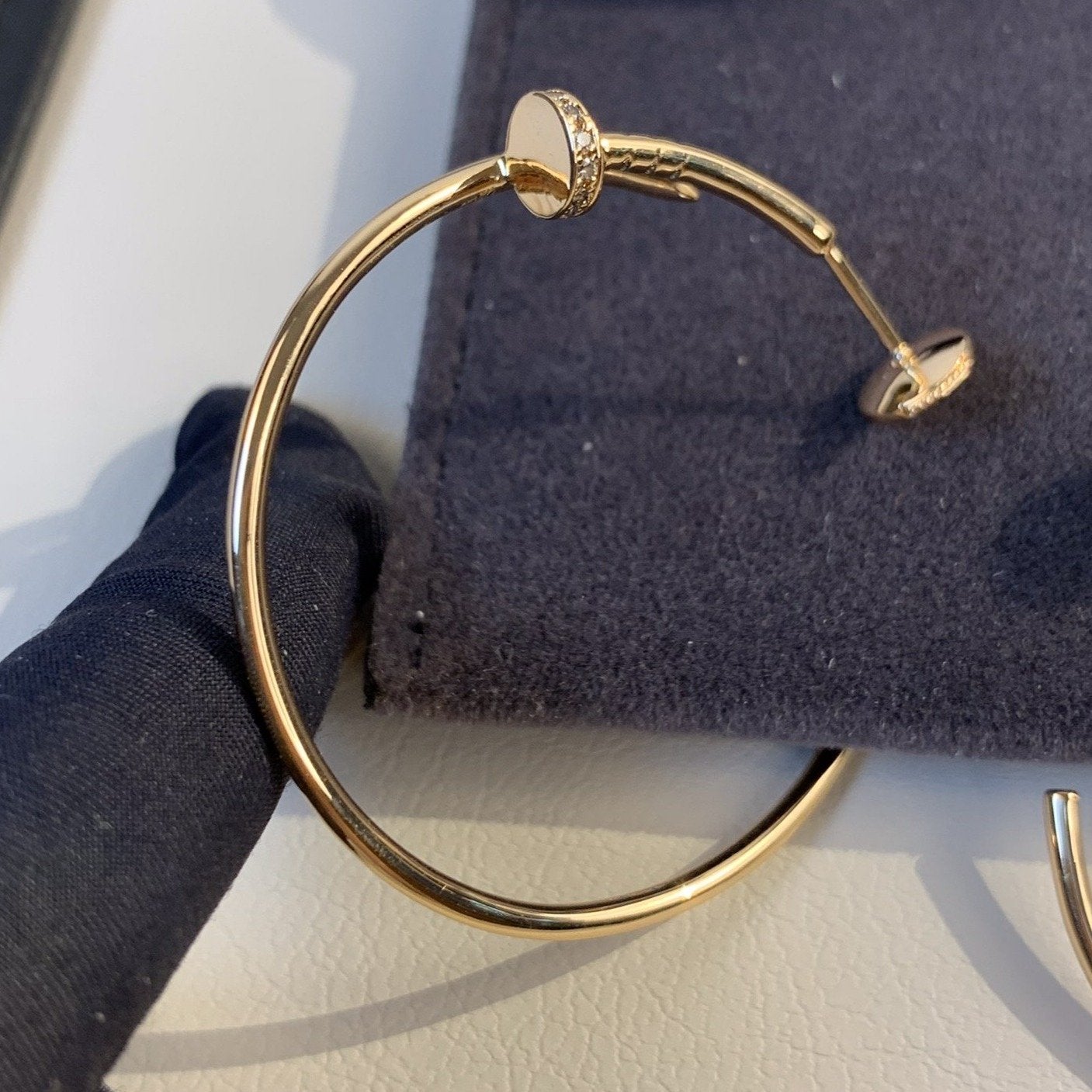 Miro JUSTE EARRINGS GOLD DIAMONDS 1.8MM