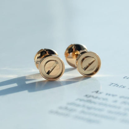 Miro LOVE EARRINGS PINK GOLD 10MM