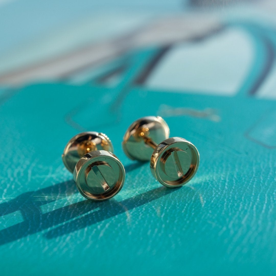 Miro LOVE EARRINGS PINK GOLD 10MM