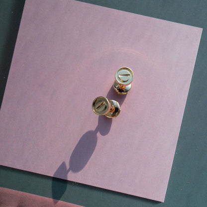Miro LOVE EARRINGS PINK GOLD 10MM