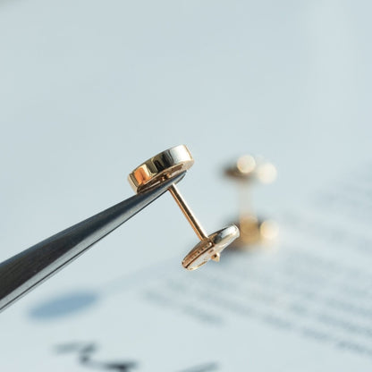 Miro LOVE EARRINGS PINK GOLD 10MM