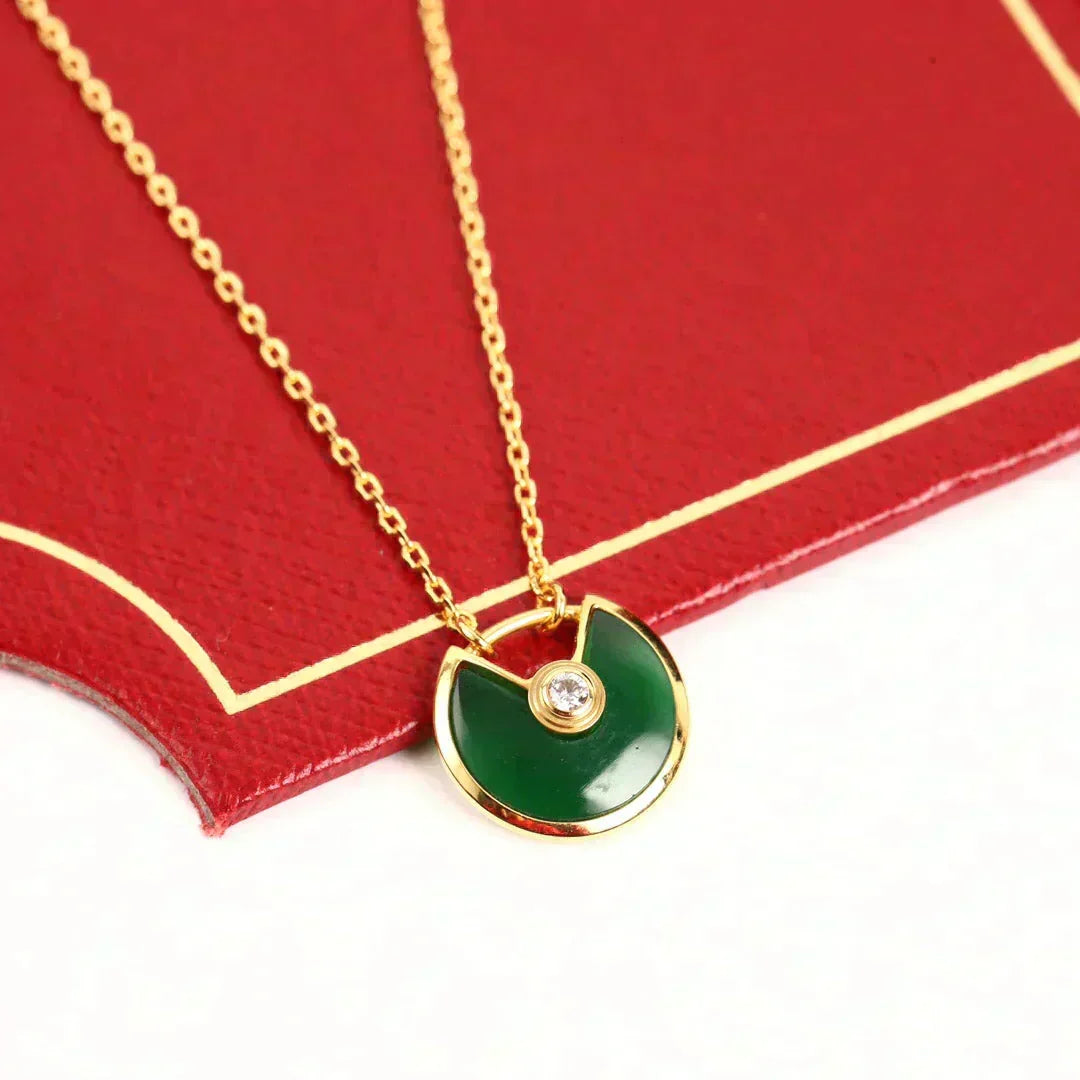 Miro AMULETTE GOLD MALACHITE NECKLACE