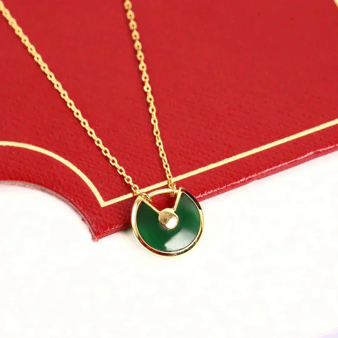 Miro AMULETTE GOLD MALACHITE NECKLACE