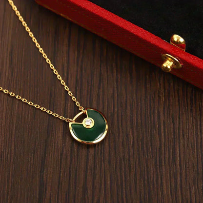 Miro AMULETTE GOLD MALACHITE NECKLACE