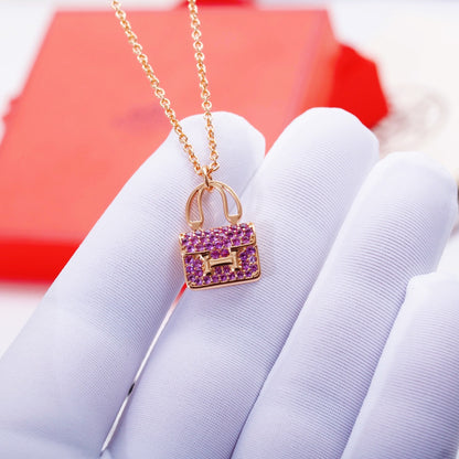 Miro CONSTANCE PEDANT PURPLE DIAMOND NECKLACE