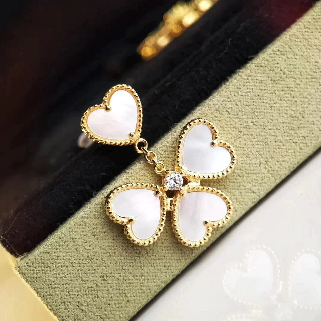Miro CLOVER SWEET WHITE MOP EARRINGS