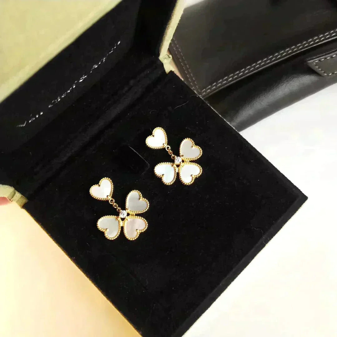 Miro CLOVER SWEET WHITE MOP EARRINGS