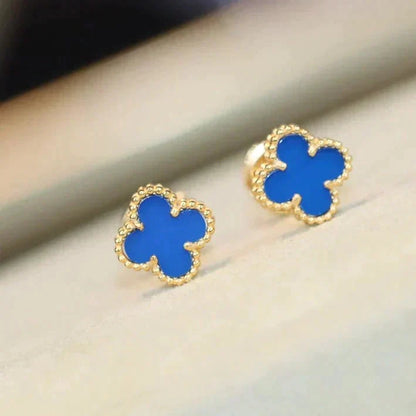 Miro CLOVER MINI 9.5MM TURQUOISE EARRINGS