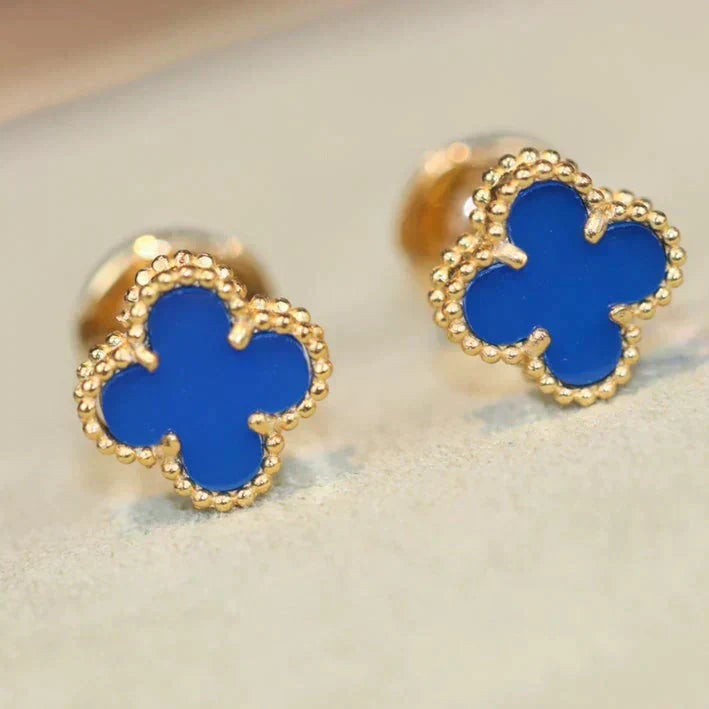 Miro CLOVER MINI 9.5MM TURQUOISE EARRINGS