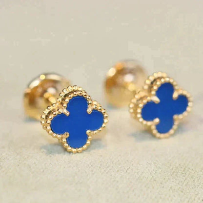Miro CLOVER MINI 9.5MM TURQUOISE EARRINGS