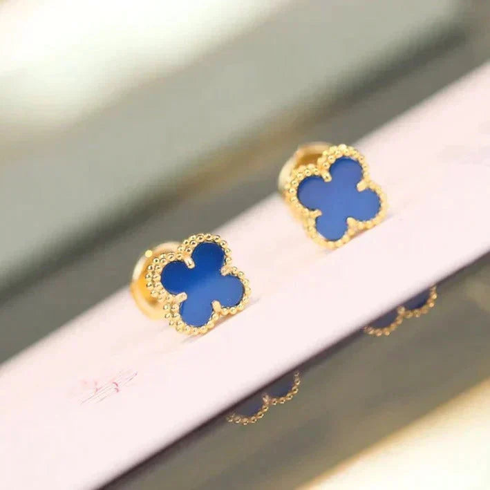 Miro CLOVER MINI 9.5MM TURQUOISE EARRINGS