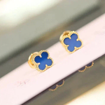Miro CLOVER MINI 9.5MM TURQUOISE EARRINGS