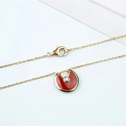 Miro AMULETTE GOLD CARNELIAN ONYX NECKLACE