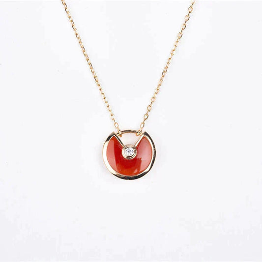Miro AMULETTE GOLD CARNELIAN ONYX NECKLACE