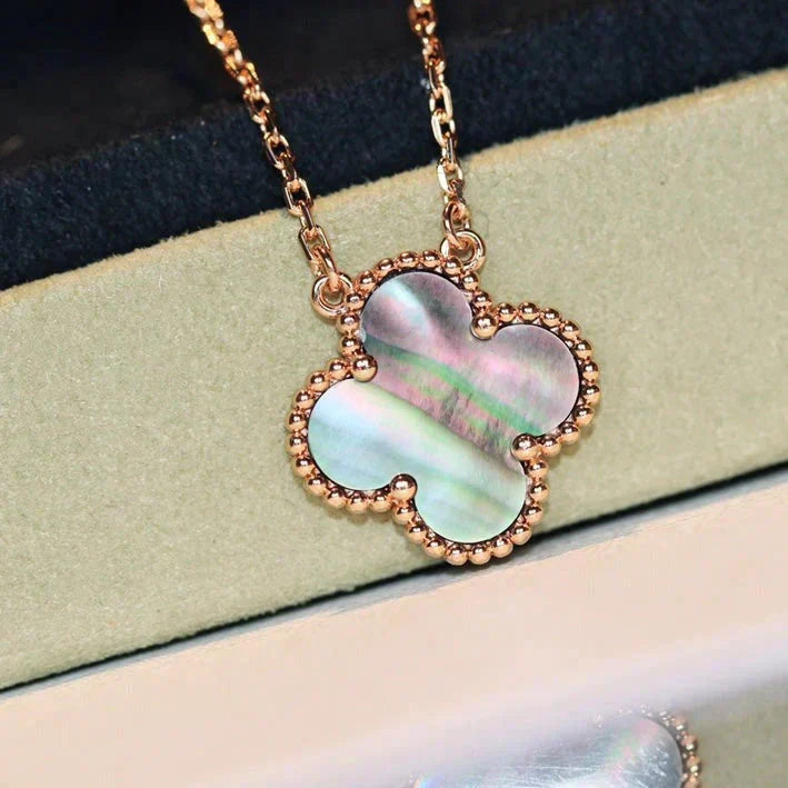 Miro CLOVER 15MM  GRAY MOTHER OF PEARL NECKLACE