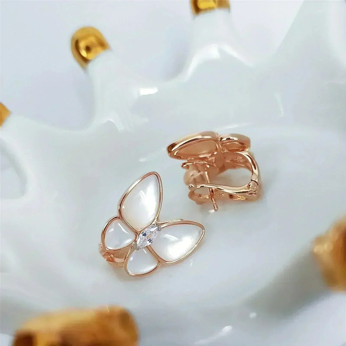 Miro BUTTERFLY MOP DIAMOND EARRINGS