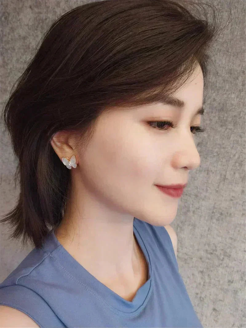 Miro BUTTERFLY MOP DIAMOND EARRINGS