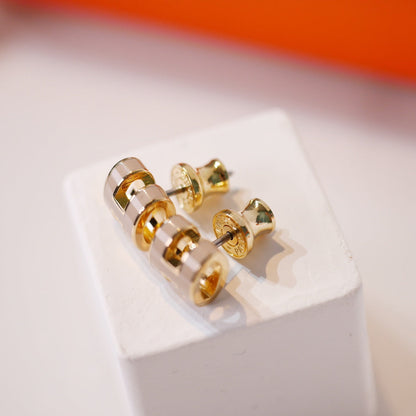 Miro MINI POP H GOLD EARRINGS GREY