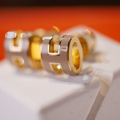 Miro MINI POP H GOLD EARRINGS GREY