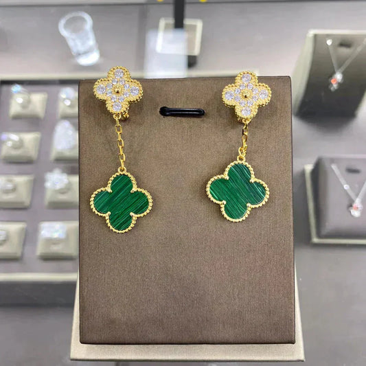 Miro CLOVER  2 MOTIFS  DIAMOND  EARRINGS (MULTIPLE CHOICESç´