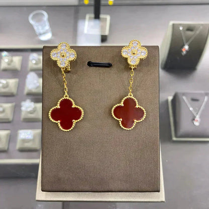 Miro CLOVER  2 MOTIFS  DIAMOND  EARRINGS (MULTIPLE CHOICESç´