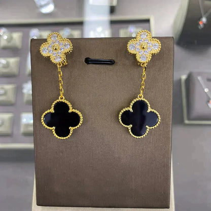 Miro CLOVER  2 MOTIFS  DIAMOND  EARRINGS (MULTIPLE CHOICESç´