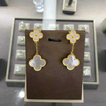 Miro CLOVER  2 MOTIFS  DIAMOND  EARRINGS (MULTIPLE CHOICESç´