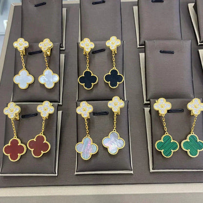 Miro CLOVER  2 MOTIFS  DIAMOND  EARRINGS (MULTIPLE CHOICESç´