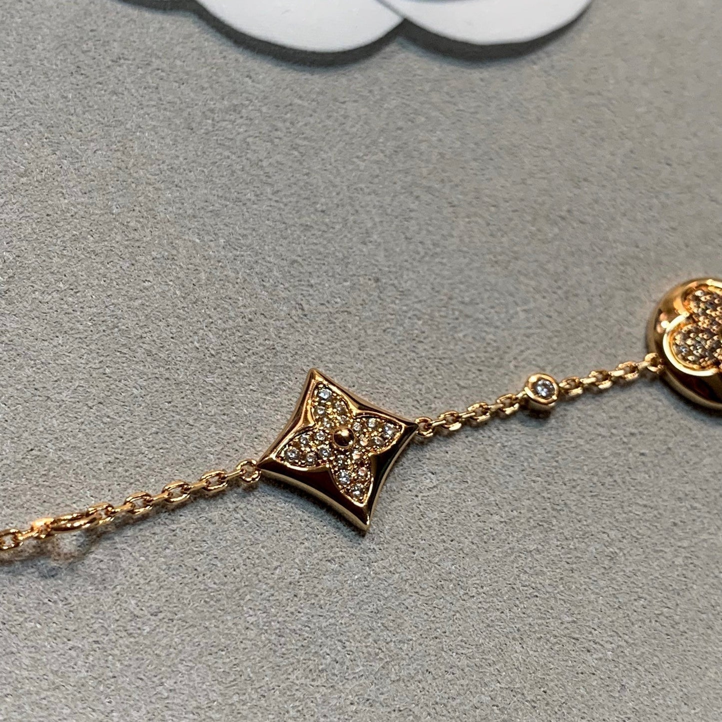 Miro STAR AND SUN 4 MOTIFS GOLD DIAMONDS BRACELET