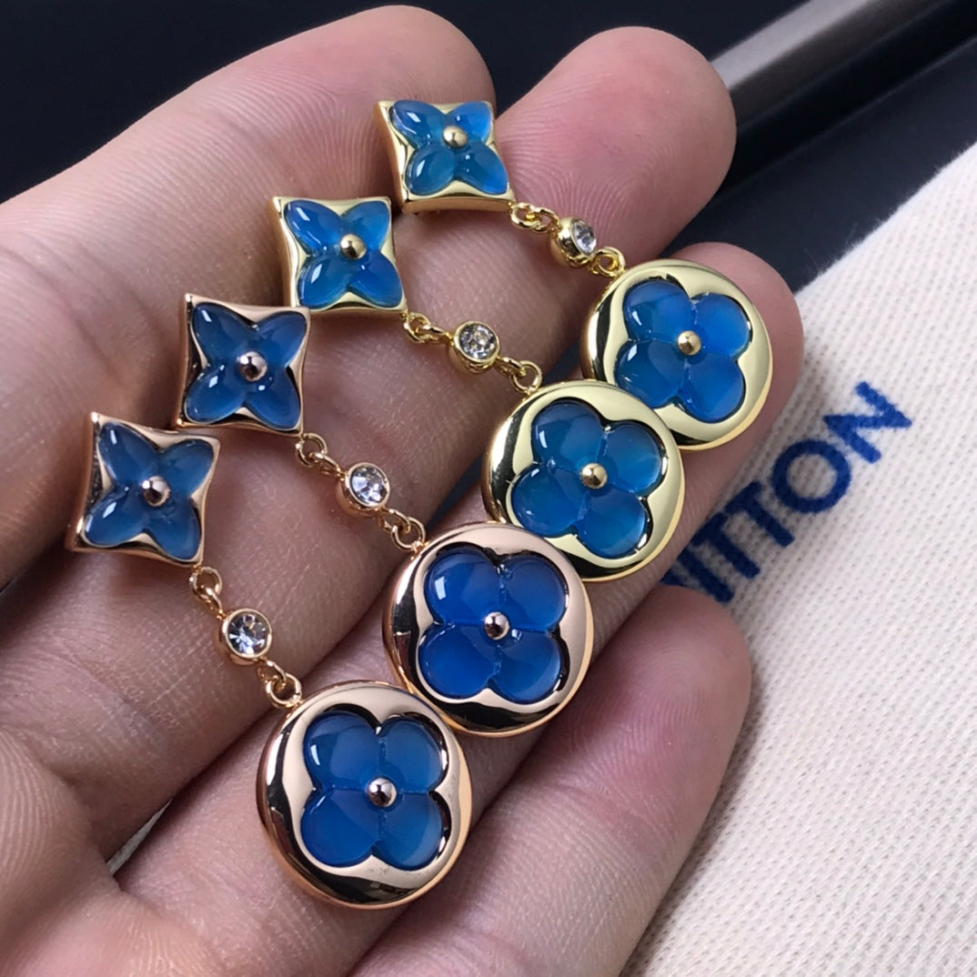 Miro STAR AND SUN AGATE DIAMOND EARRINGS