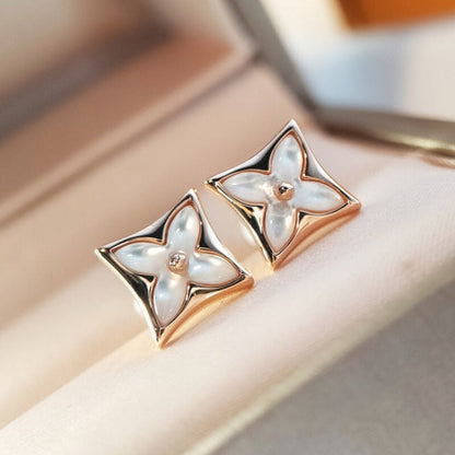 Miro STAR MOP PINK GOLD EARRINGS