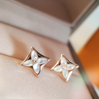 Miro STAR MOP PINK GOLD EARRINGS