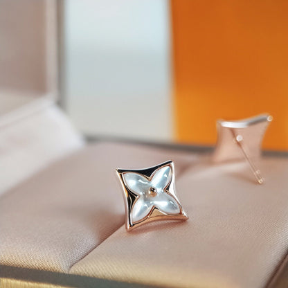 Miro STAR MOP PINK GOLD EARRINGS