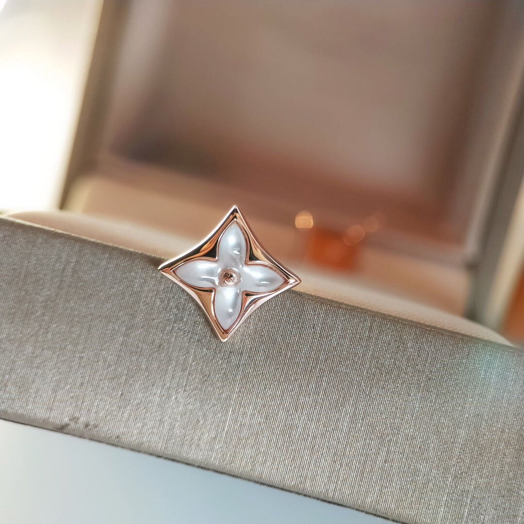 Miro STAR MOP PINK GOLD EARRINGS