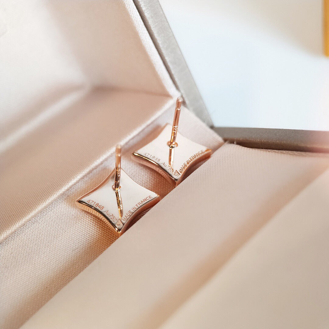 Miro STAR MOP PINK GOLD EARRINGS