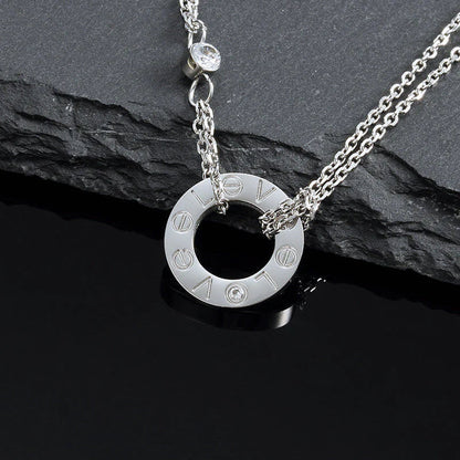 Miro LOVE NECKLACE 16MM 2 DIAMONDS