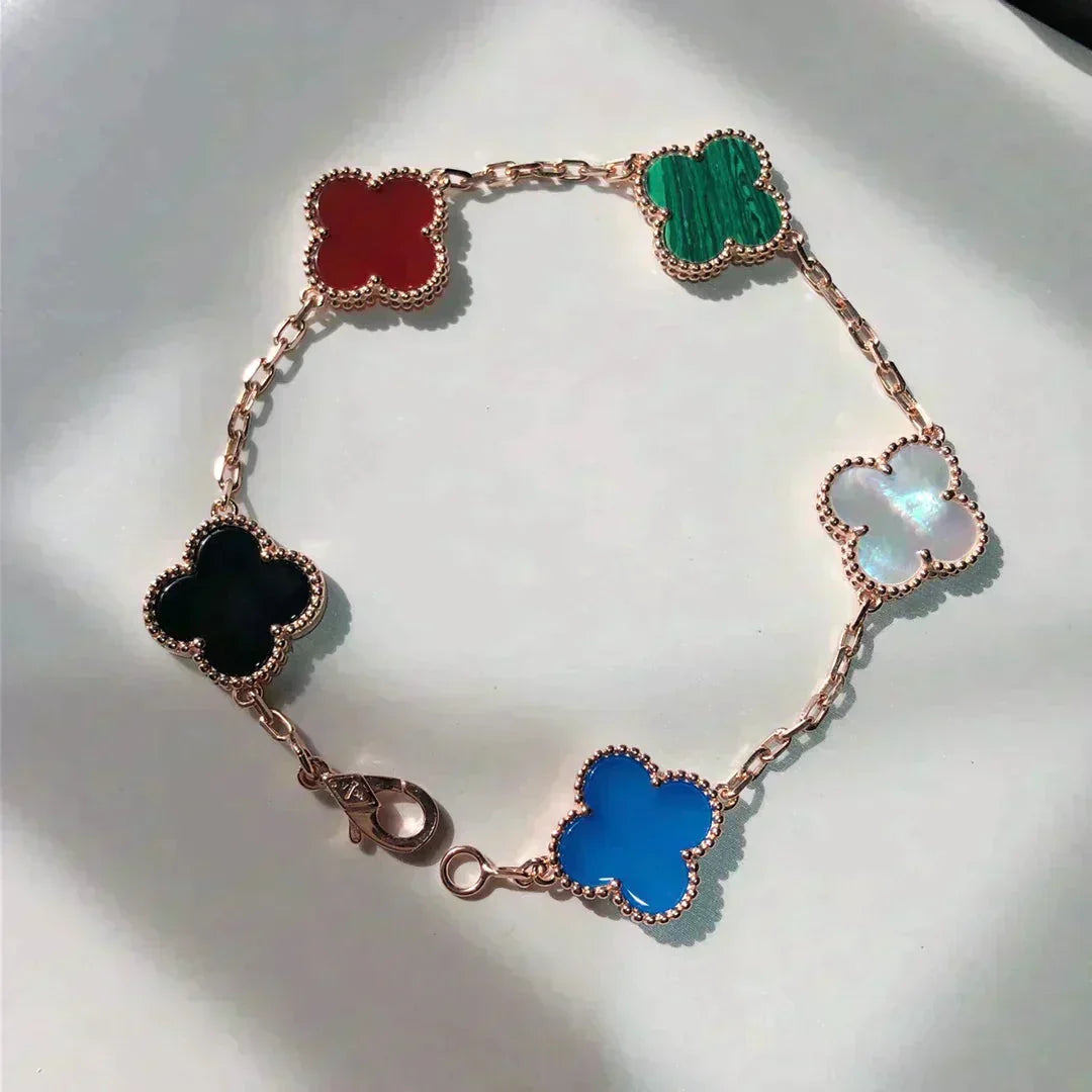 [Miro ]New CLOVER 5 MOTIFS MULTICOLOR BRACELET
