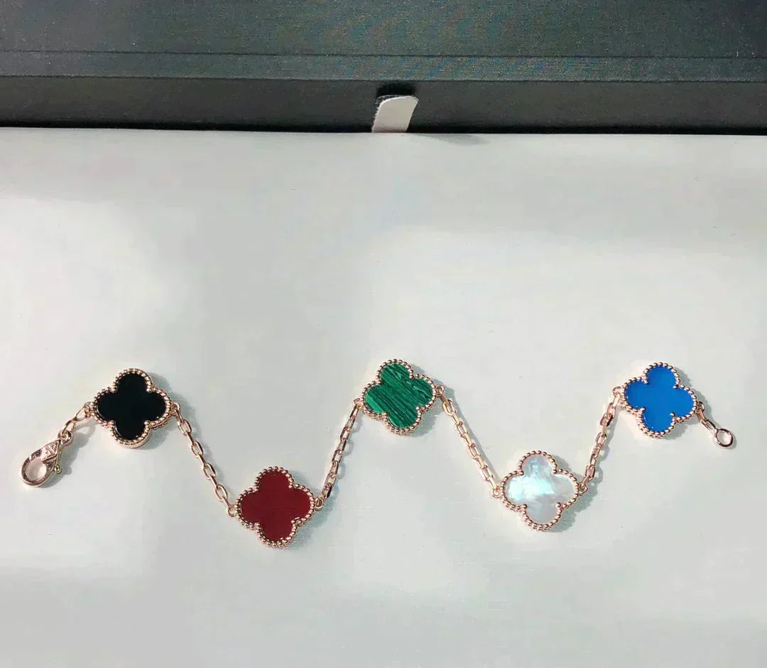 [Miro ]New CLOVER 5 MOTIFS MULTICOLOR BRACELET