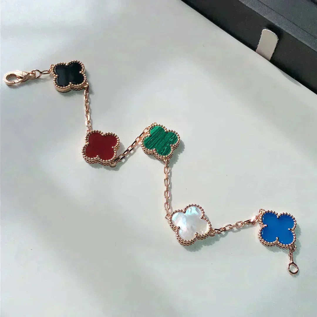 [Miro ]New CLOVER 5 MOTIFS MULTICOLOR BRACELET