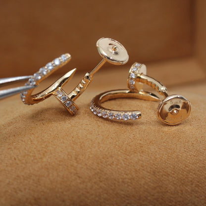 Miro JUSTE EARRINGS 12.75MM PINK GOLD DIAMOND